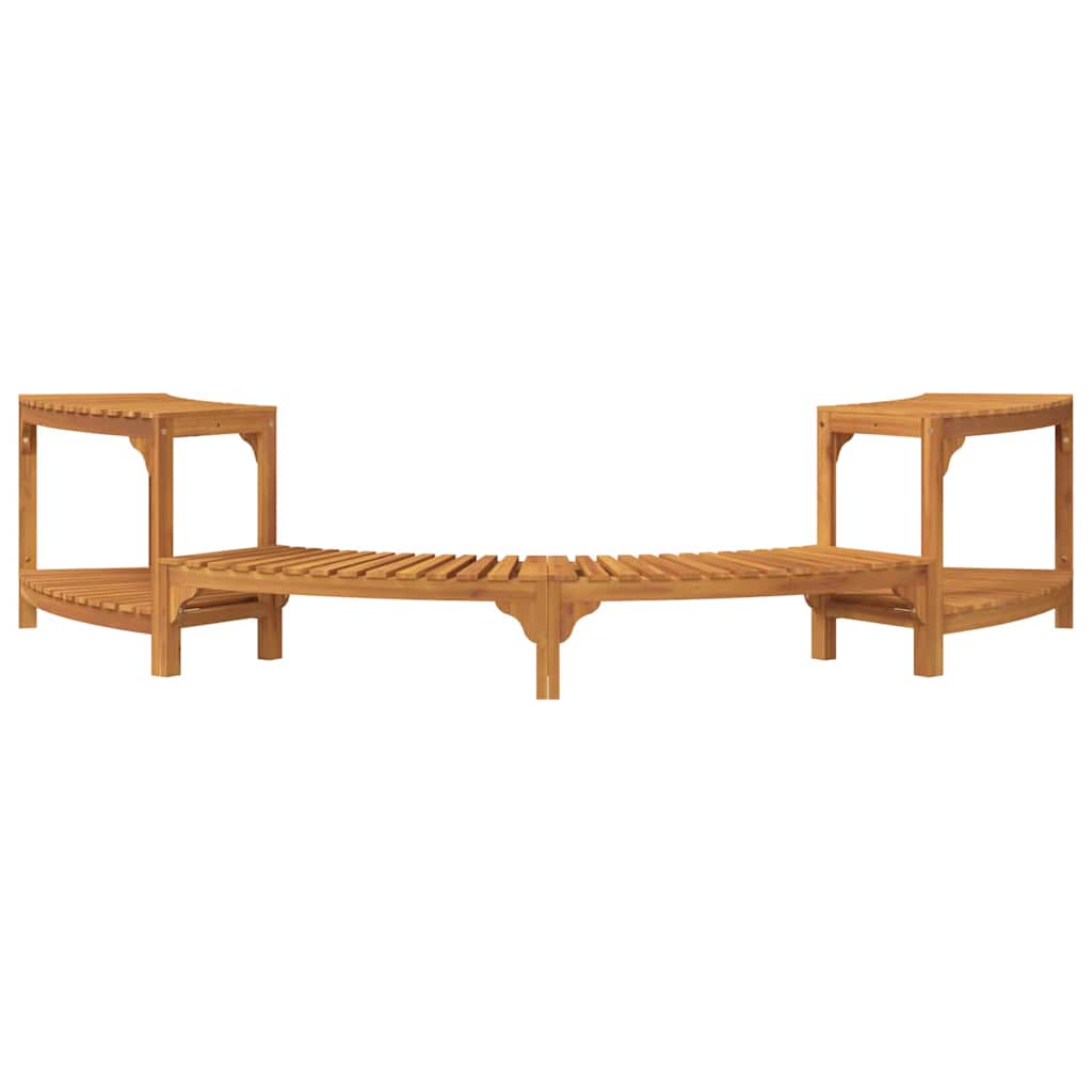 Whirlpool-Umrandung Braun 252 x 112 x 55.5 cm Akazie Massivholz