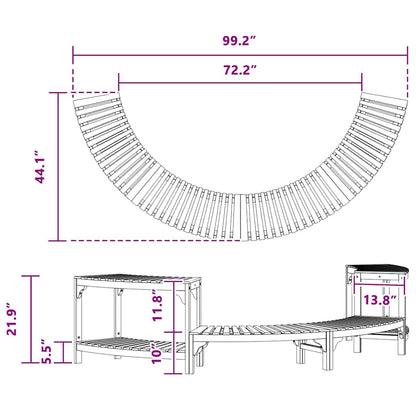 Whirlpool-Umrandung Braun 252 x 112 x 55.5 cm Akazie Massivholz