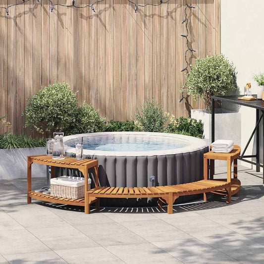 Whirlpool-Umrandung Braun 272 x 120 x 55.5 cm Akazie Massivholz