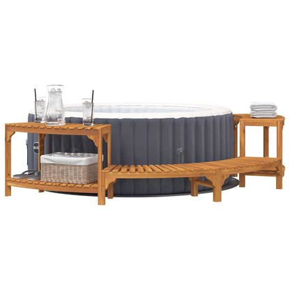 Whirlpool-Umrandung Braun 272 x 120 x 55.5 cm Akazie Massivholz