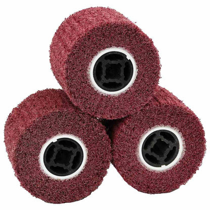 Schleifrollen 3 pcs Rot 12 x 12 x 10 cm Synthetische Faser