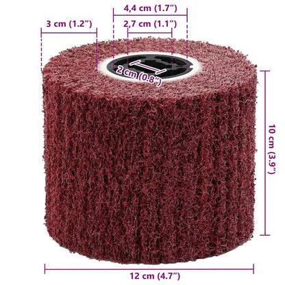 Schleifrollen 3 pcs Rot 12 x 12 x 10 cm Synthetische Faser