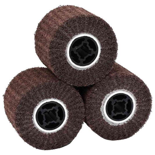 Schleifrollen 3 pcs Braun 12 x 12 x 10 cm Synthetische Faser