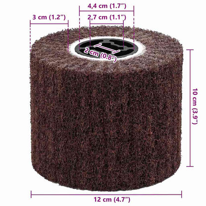 Schleifrollen 3 pcs Braun 12 x 12 x 10 cm Synthetische Faser