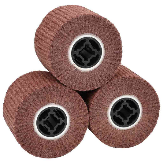 Schleifrollen 3 pcs Braun 12 x 12 x 10 cm Synthetische Faser