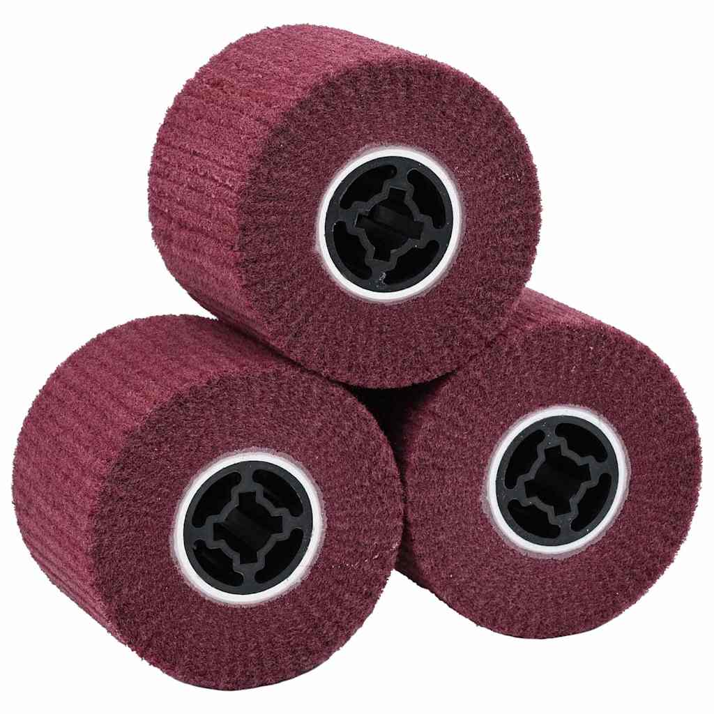 Schleifrollen 3 pcs Rot 12 x 12 x 10 cm Synthetische Faser