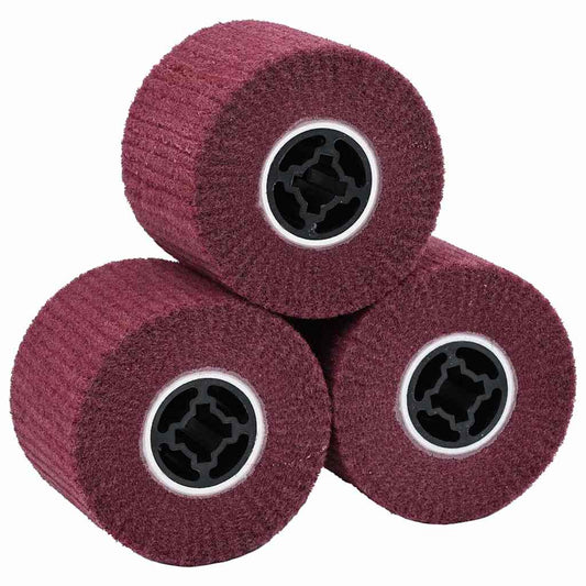 Schleifrollen 3 pcs Rot 12 x 12 x 10 cm Synthetische Faser