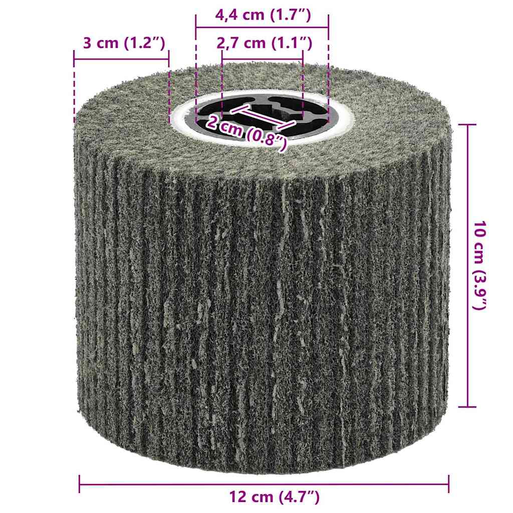 Schleifrollen 3 pcs Schwarz 12 x 12 x 10 cm Synthetische Faser