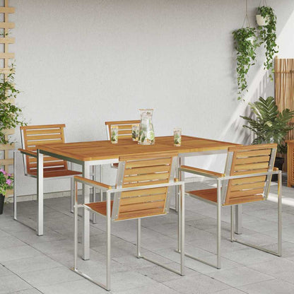 Esstisch für draußen Braun 150 x 90 x 75 cm Akazie Massivholz