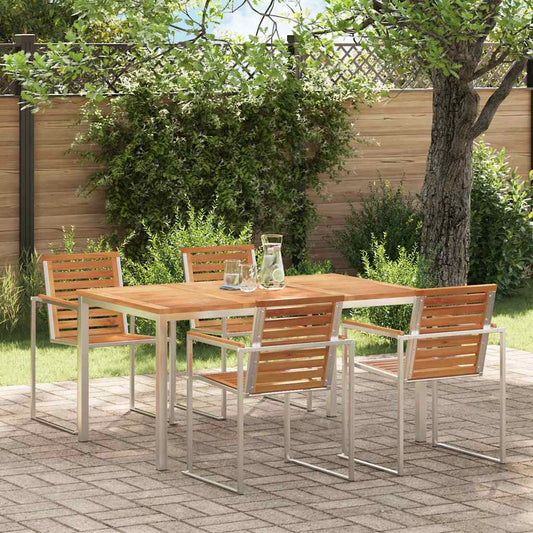 Esstisch für draußen Braun 150 x 90 x 75 cm Teak-Massivholz