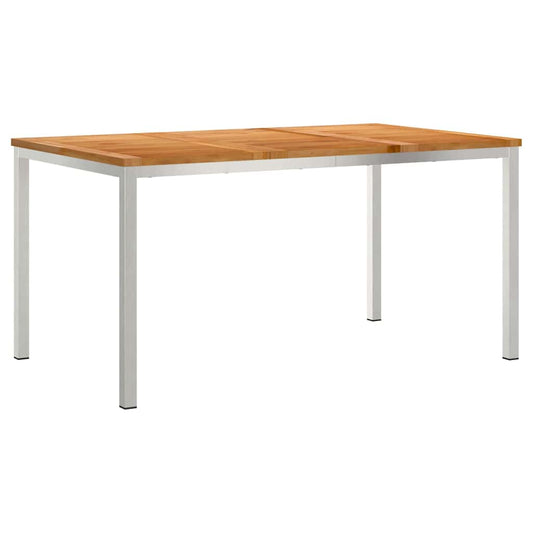 Esstisch für draußen Braun 150 x 90 x 75 cm Teak-Massivholz