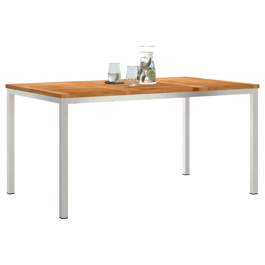 Esstisch für draußen Braun 150 x 90 x 75 cm Teak-Massivholz