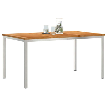 Esstisch für draußen Braun 150 x 90 x 75 cm Teak-Massivholz