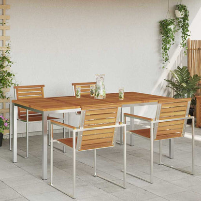 Esstisch für draußen Braun 180 x 90 x 75 cm Akazie Massivholz