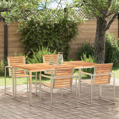 Esstisch für draußen Braun 180 x 90 x 75 cm Teak-Massivholz