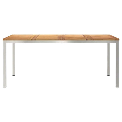 Esstisch für draußen Braun 180 x 90 x 75 cm Teak-Massivholz