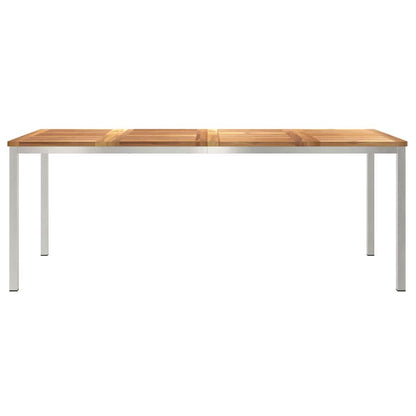 Esstisch für draußen Braun 200 x 90 x 75 cm Teak-Massivholz