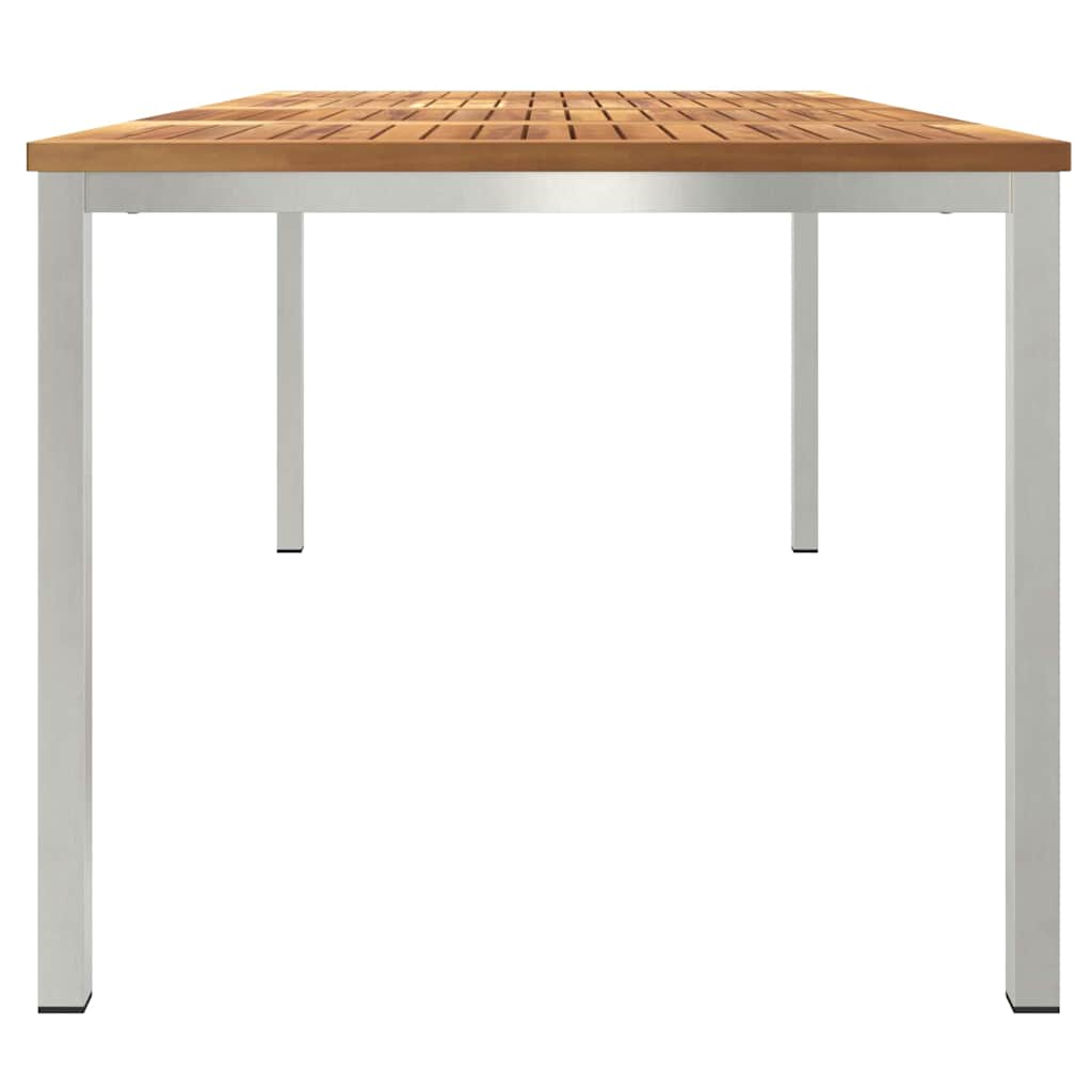 Esstisch für draußen Braun 200 x 90 x 75 cm Teak-Massivholz