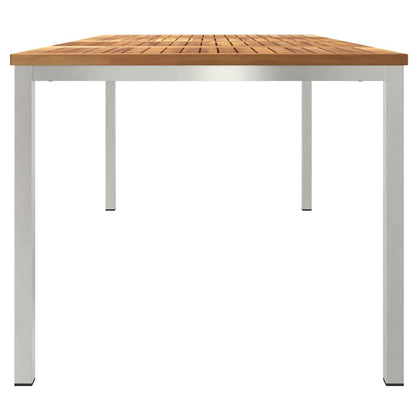 Esstisch für draußen Braun 200 x 90 x 75 cm Teak-Massivholz