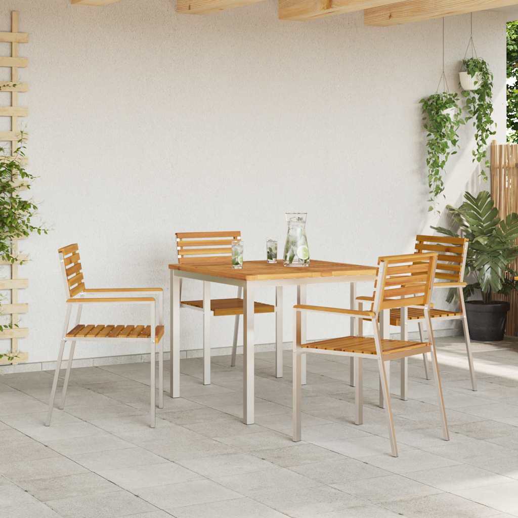 Gartenstuhl 4 pcs Braun 56 x 54,5 x 87cm Massivholz Akazie