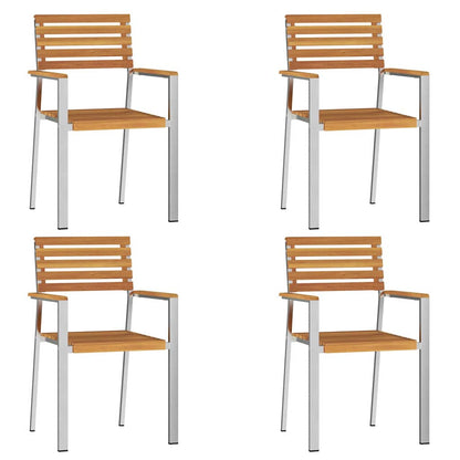 Gartenstuhl 4 pcs Braun 56 x 54,5 x 87cm Massivholz Akazie