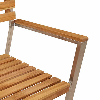Gartenstuhl 2 pcs Braun 56 x 54,5 x 87cm Massivholz Teak