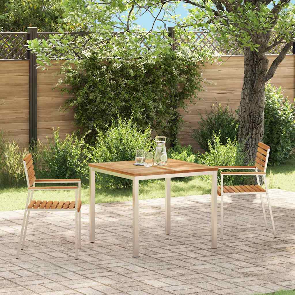 Gartenstuhl 2 pcs Braun 56 x 54,5 x 87cm Massivholz Teak
