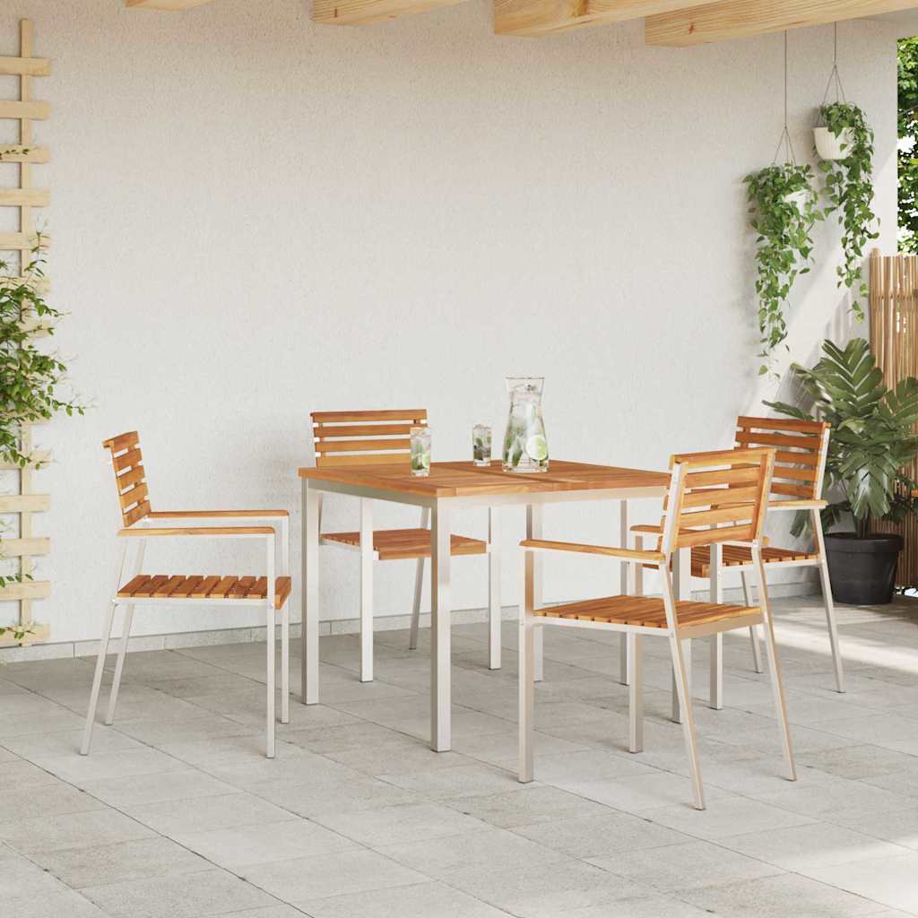 Gartenstuhl 4 pcs Braun 56 x 54,5 x 87cm Massivholz Teak