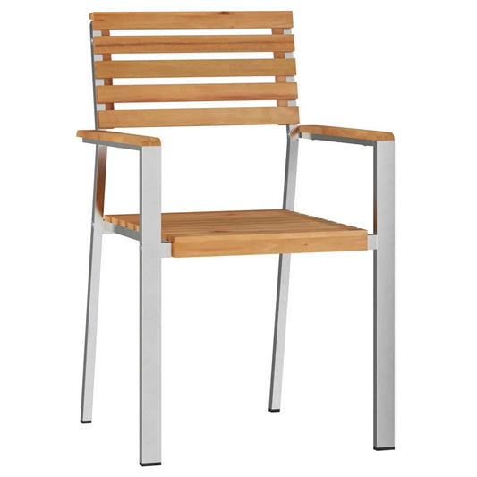 Gartenstuhl 4 pcs Braun 56 x 54,5 x 87cm Massivholz Teak