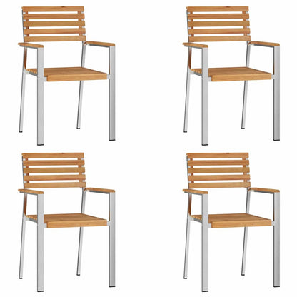 Gartenstuhl 4 pcs Braun 56 x 54,5 x 87cm Massivholz Teak