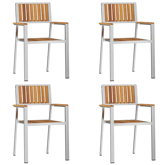 Gartenstuhl 4 pcs Braun 56 x 54,5 x 87cm Massivholz Akazie