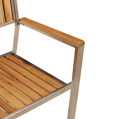 Gartenstuhl 4 pcs Braun 56 x 54,5 x 87cm Massivholz Teak