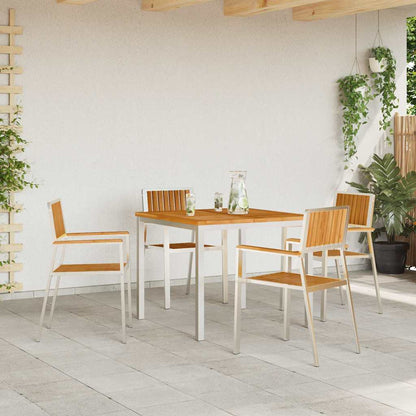 Gartenstuhl 4 pcs Braun 56 x 54,5 x 87cm Massivholz Teak