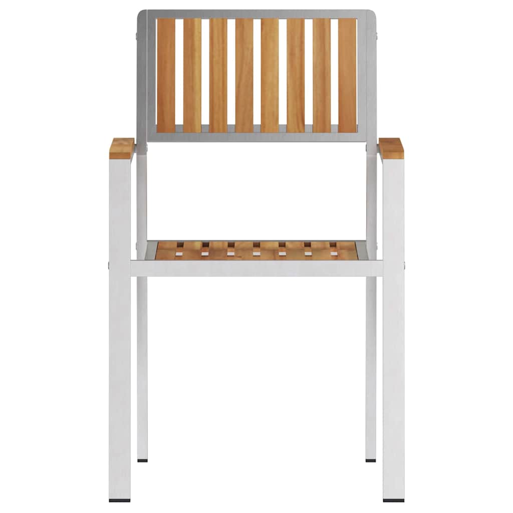 Gartenstuhl 4 pcs Braun 56 x 54,5 x 87cm Massivholz Teak