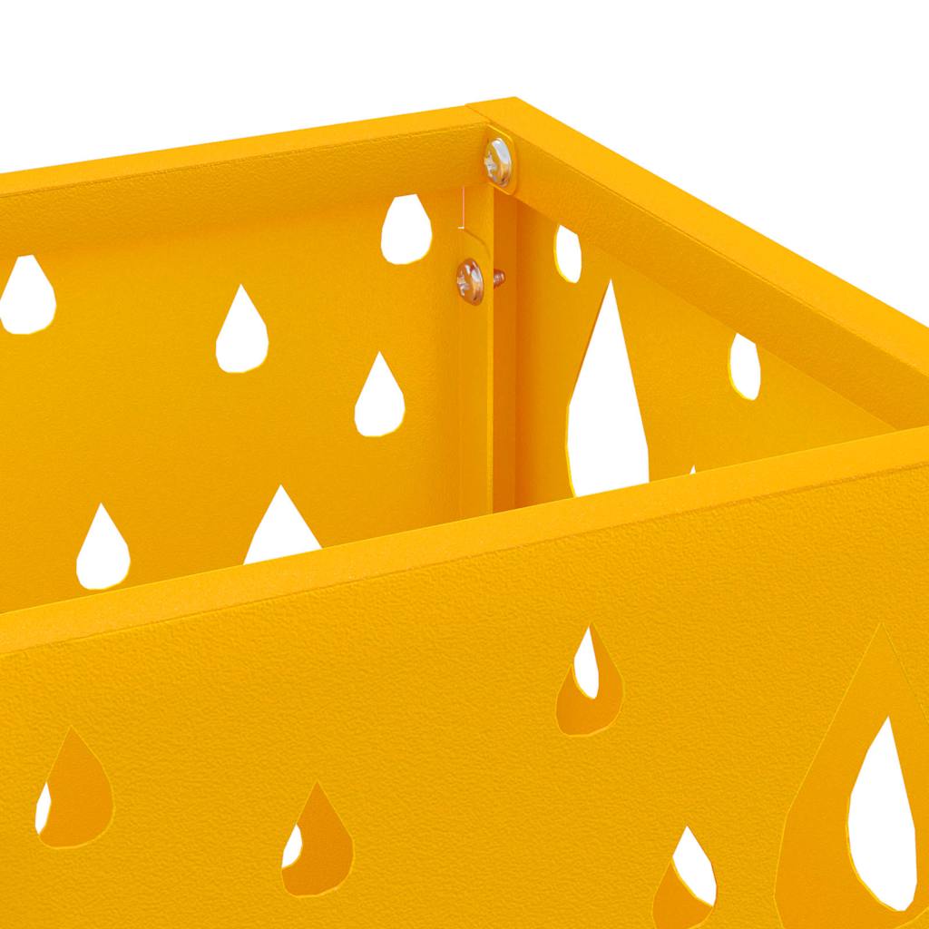 Sonnenschirmhalter Senfgelb 15,5 x 15,5 x 49 cm Stahl