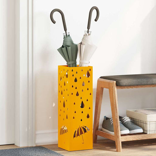 Sonnenschirmhalter Senfgelb 15,5 x 15,5 x 49 cm Stahl