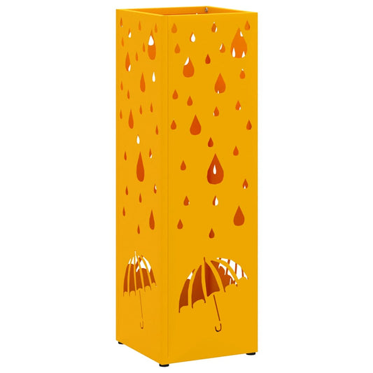 Sonnenschirmhalter Senfgelb 15,5 x 15,5 x 49 cm Stahl