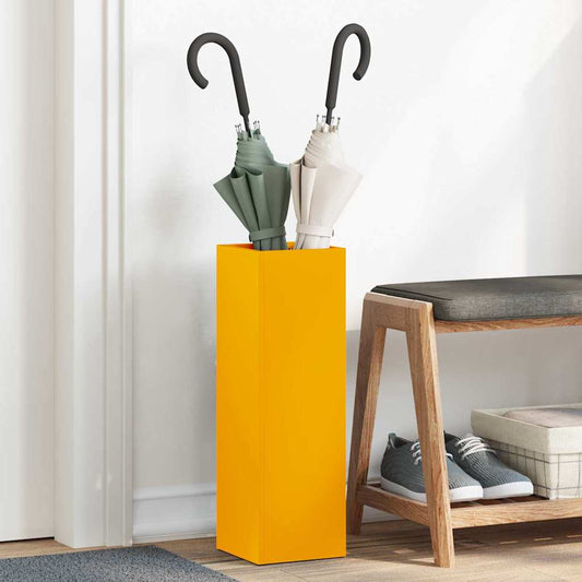 Sonnenschirmhalter Senfgelb 15,5 x 15,5 x 49 cm Stahl
