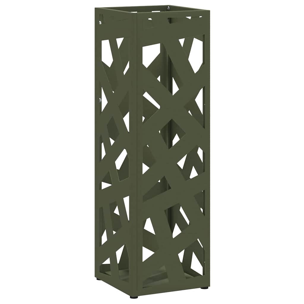 Sonnenschirmhalter Olivgrün 15,5 x 15,5 x 49 cm Stahl
