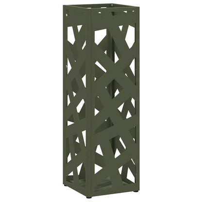 Sonnenschirmhalter Olivgrün 15,5 x 15,5 x 49 cm Stahl