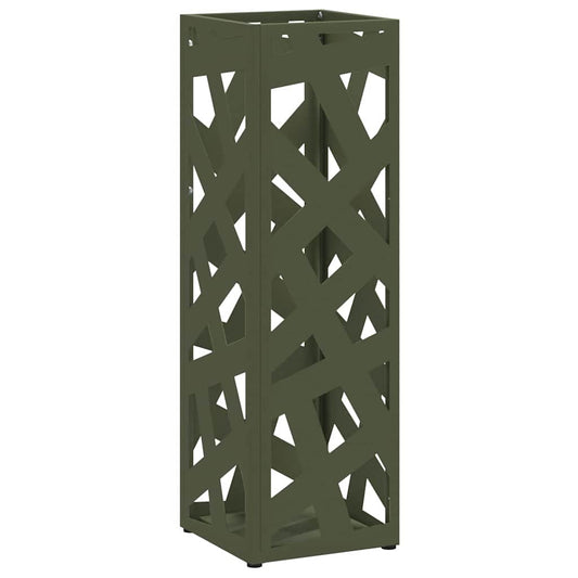 Sonnenschirmhalter Olivgrün 15,5 x 15,5 x 49 cm Stahl