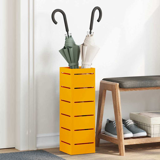 Sonnenschirmhalter Senfgelb 15,5 x 15,5 x 49 cm Stahl