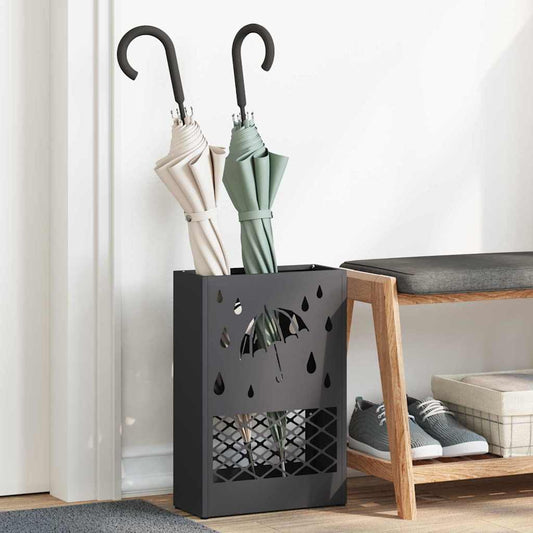 Sonnenschirmhalter mit Speicher Schwarz 28 x 12 x 41 cm Stahl