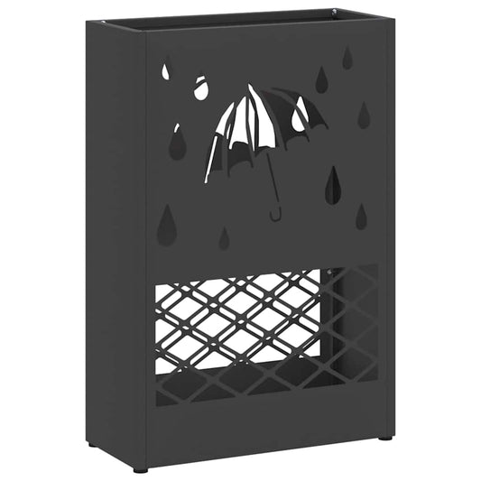 Sonnenschirmhalter mit Speicher Schwarz 28 x 12 x 41 cm Stahl