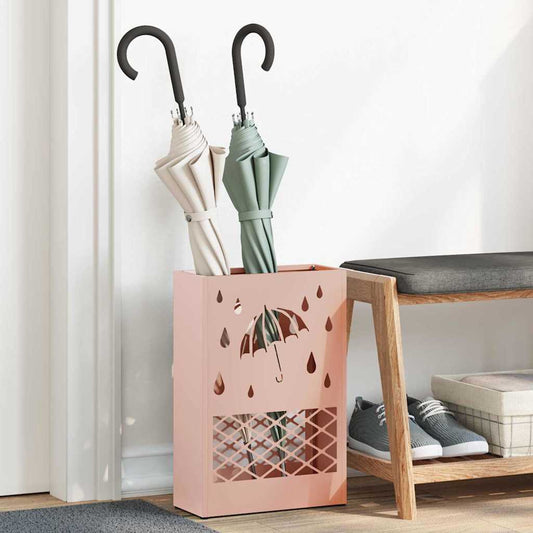 Sonnenschirmhalter mit Speicher Rosa 28 x 12 x 41 cm Stahl