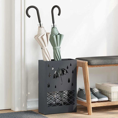 Sonnenschirmhalter mit Speicher Anthrazit 28 x 12 x 41 cm Stahl