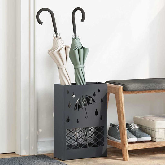 Sonnenschirmhalter mit Speicher Anthrazit 28 x 12 x 41 cm Stahl