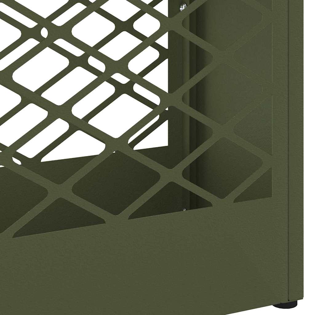 Sonnenschirmhalter mit Speicher Olivgrün 28 x 12 x 41 cm Stahl
