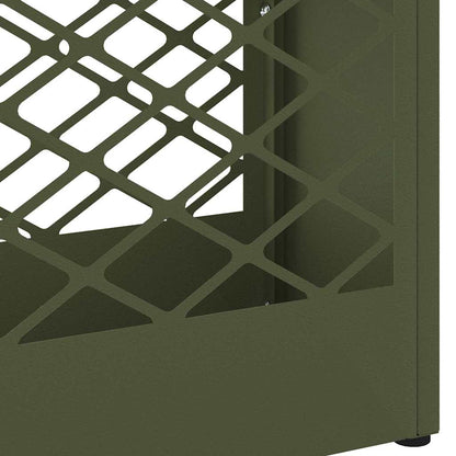 Sonnenschirmhalter mit Speicher Olivgrün 28 x 12 x 41 cm Stahl