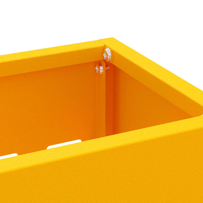 Sonnenschirmhalter mit Speicher Senfgelb 28 x 12 x 41 cm Stahl